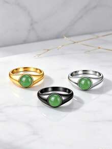 1pc Unisex Cast Stainless Steel Stamp Ring, Unique High-End Jewelry, Suitable For Daily, Business, Party Wear, Birthday Anniversary Gift For Him/Her - Ring - View 2