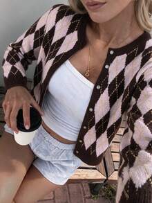 Brown and Light Pink Color Block