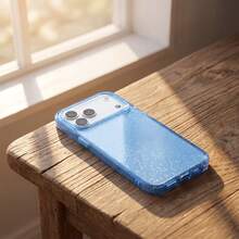 Applicable To Apple 18 Pro Max 17 Pro Max Shiny Transparent Phone Case, Cherry Red, Light Blue, Luxury Shiny Starry Sky Pattern, Unisex - Starry Sky - Light Blue Single Case - View 8