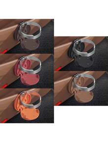 2-In-1 Foldable Car Cup Holder, ABS Material Car Drink & Phone Holder With Shock-Absorbing Foam Base, Car Interior Storage Organizer Accessory, Suitable For Water Bottles And Coffee Cups - Car Door Cup Holder - View 3