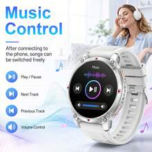 1.5 Inch Round Large Screen Smartwatch, Unisex, High Definition Quality, Silicone Strap, Message Notification, Call Answering, Convenient Music Control, Sports Mode, Best New Year Gift - View 9