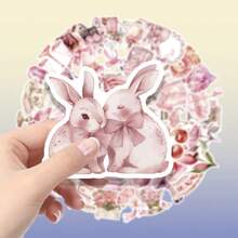 50pcs Pink Girly Pattern Stickers For Laptop Decoration, Laptop Decals, Electronic Device Shell Decals, Phone Case Graffiti Stickers, Suitable For Party Gifts, Holiday Gifts, Easy To Share With Friends - 50pcs - View 6