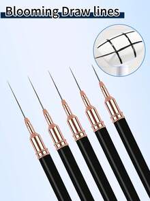 Nail Art Dotting Liner Pen Kit 15Pcs, Dual Purpose Pens For Nail Fine Painting And Rhinestone Placement - Multicolor - View 5