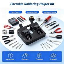 Multifunctional Adjustable Spring Welding Clamp, Dual Spring Cable Fixator, Portable Welding Clamp, DIY Electronic Welding, Professional Welding Stable Holding Quick Release Auxiliary Tool - 3 Pieces - View 1