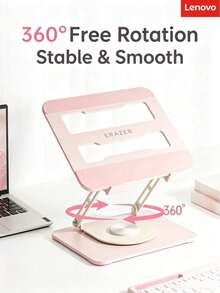 Lenovo W6Pro Rotating Laptop Stand, 360° Swivel Base, Stepless Height Adjustable Carbon Steel Computer Stand, Universal Bracket For Home Office Laptop And Tablet - View 10