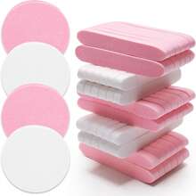 120P White Compressed Facial Sponges, Cleansing Estheticians Sponge - White - View 4