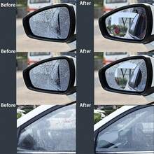 Película transparente impermeable y antiniebla para parabrisas de coche, película protectora para ventanas, accesorios universales para espejos retrovisores de coche y motocicleta, visera para coche la lluvia y el sol. - A - Ver 2