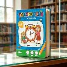 Lachilly Children's Time Cognition Workbook, Clock Learning Practice Book, Draw The Time Education, Write The Closest Minute Time, Kindergarten Math Practice, Essential For Classroom, Home, School, Teachers, Time Cognition Learning - Multicolor - View 3