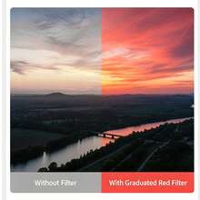 [Suitable For DSLR And Mirrorless Cameras]Gradient GND Lens Filter, Coated Optical Resin, Gradient Purple/Pink/Gray/Green/Blue/Yellow Filter, Smooth Gradient Effect, Suitable For Landscape Sunset Sky Photography, Travel Portrait Vlog Camera Lens Accessory - View 4