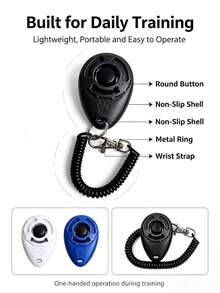 Dog Training Clicker, Behavior Correction Command Communication Training Tool With Sound, Dog Training Supplies - Multicolor - View 9