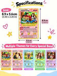 1pc Custom Acrylic Game Card With Photo Text Personalized Family Gift For Mom Dad Kids Cute Trading Card Keepsake For Birthday Anniversary Christmas Couples Custom PVC Wallet Cards Gifts For Pet Lovers - Photo + Engraving - View 8