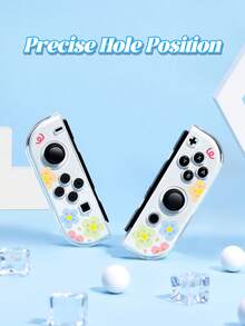 Xingji, 1 ốp bảo vệ máy chơi game họa tiết hoa đơn giản nhiều màu Dopamine, phù hợp cho Switch2 (2025)/Switch OLED/Switch Console, chất liệu TPU mềm, vỏ trong suốt mềm/cứng, không cần tháo máy, chống rơi và chống bụi, quà tặng lý tưởng cho game thủ Switch - Xem 4