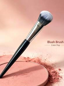 Angled Blush Brush, Soft Dense Synthetic Bristles, For Natural Blush And Contour Makeup, Portable Professional Facial Makeup Tool - Multicolor - View 3