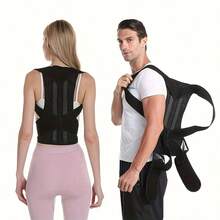 Black Posture Corrector Brace For Women Breathable Elastic Back Posture Correction Belt Adjustable Shoulder For Students - Black - View 5