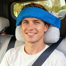 Adjustable Car Headrest Strap, Travel Neck Support Holder Prevents Head Nodding & Neck Fatigue, With Soft Sleep Eye Mask, Portable Foldable Head Stabilizer For Long Road Trips, Car Travel Accessories (Pillow Not Included) - Multicolor - View 1