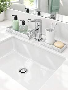 Rectangular Bathroom Vanity Tray, Resin Countertop Storage Tray, Suitable For Perfume, Soap, Candles, Home Decor Vanity Organizer Box - Multi-color - View 5
