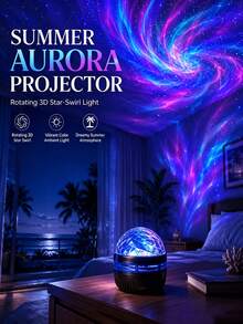Lampu Proyeksi Gelombang Aurora Langit Berbintang RGB Multi-Warna | Lampu Proyeksi Bola Kristal Ajaib, Bertenaga USB, Lampu Dekorasi Suasana Meja, Cocok Untuk Rumah, Home Theater | Pesta dan Semua Acara, Hadiah Natal, Hadiah Halloween, Hadiah Hari Valentine, Hadiah Ulang Tahun, Hadiah Musim Kelulusan Sekolah | Hadiah Liburan - MultiWarna - View 4