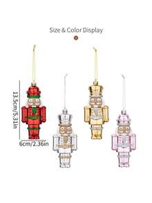 1pc Nutcracker Ornament DIY Christmas Indoor Window And Christmas Tree Hanging Decoration Suitable For Christmas Decor And Daily Display Creating Holiday Atmosphere European Style Holiday Fireplace Decoration Christmas Tree Party Tabletop Display Gift - Nutcracker - View 2