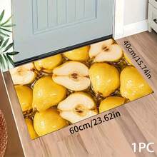 Pear Print Long Runner Mat, Indoor Home Decor, Kitchen Runner, Entryway Doormat, Hallway Entrance Decor, Bedroom Bedside Mat, Living Room Rug, Laundry Room Mat, Bathroom Foot Mat, Suitable For Apartment, Dorm And Home Daily Decor - Multicolor - View 13