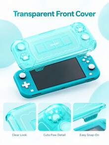Multi-Function Protective Case Set Compatible With Switch Lite: Includes A Transparent Hard Shell And Soft Skin-Friendly Silicone Protective Cover, Ideal Accessory Gift For Friends, Perfect For Halloween Or Christmas - View 4