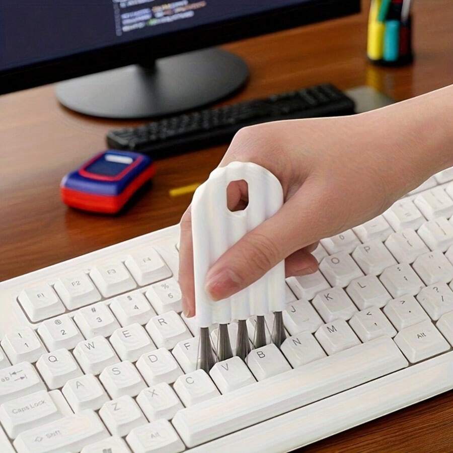 2PCS Computer Keyboard Cleaning Brush, Office And Home Dusting Brush, Professional Gap Cleaning Tool, Suitable For Computer Keyboard, Window Track, Stove And Bathroom Corners. Perfect Holiday Gift