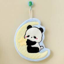4/1 Double-Layer Cute Cartoon Panda Embroidered Hanging Hand Towel, Coral Fleece Super Absorbent Quick-Drying Hand Towel, Suitable For Bathroom And Kitchen Decoration, Can Be Used For Wiping Hands, As Heat Insulation Pad, Cleaning Bathroom And Kitchen Towel - Multicolor - View 16