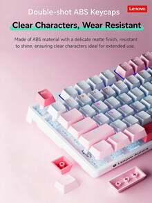 Lenovo Keyboard Mekanik GK10, keyboard berkabel ukuran penuh 104 tombol dengan tombol yang dapat diganti panas (hot-swappable) dan anti-ghosting penuh. Ideal untuk esports, gaming, dan penggunaan kantor. - View 5