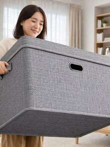 Foldable Storage Box With Lid For Home Clothes And Toys Organization - View 2