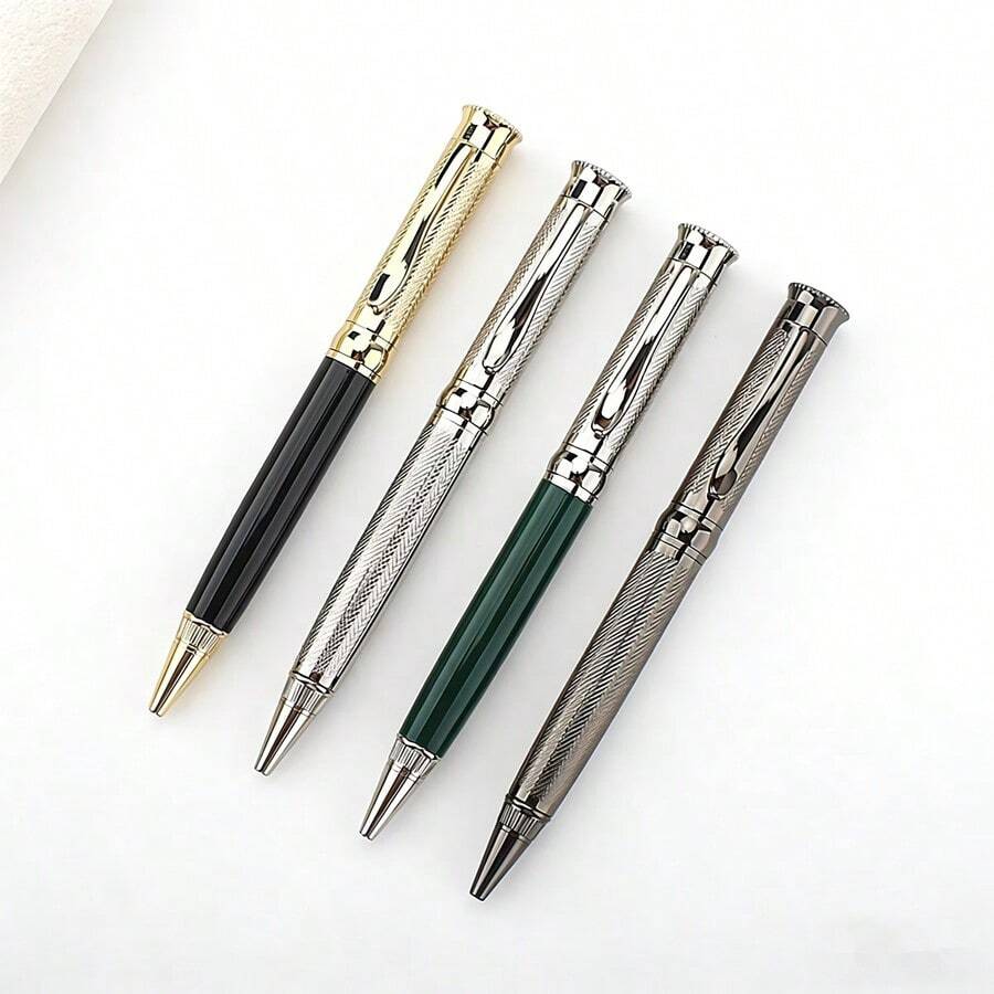 Luxury Metal Ballpoint Pen Elegant Business Signature Pen High Grade Smooth Writing Retractable Ball Pen Office School Gift Stationery - 3022 - View 1