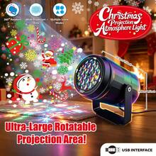 Halloween Projection Light USB Powered 16 Patterns Rotatable Stage Light Large Projection Area Indoor Home Party Event Atmosphere Decoration Light Night Party Gathering Theme Celebration Decoration Holiday Ideal Gift Choice - Multicolor - View 7