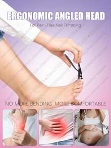 2/3/4pcs Nail Clipper Set, Angled Toenail Clipper, Ingrown Nail Clipper, Thick Nail Clipper With Debris Slot, Foot Care Tools, Toenail Scissors - Multicolor - View 2