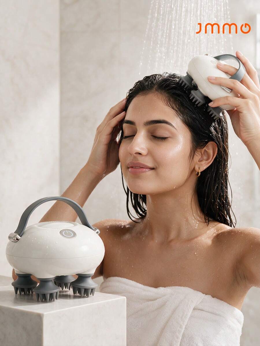 JMMO One Electric Scalp Massage,. Portable And Rechargeable, Handheld With A Non-Slip Lanyard, An Gift For Both Men And Women (1100mAh - Multicolor - View 1