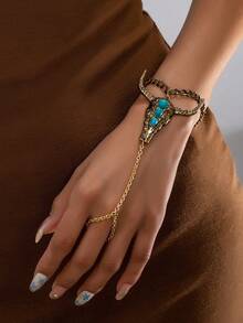Golden Yellow With 3 Turquoise