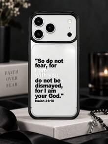 Casing Ponsel Hitam dengan Kutipan Motivasi, Kompatibel dengan iPhone 18/17/16/15/14/13 Pro Max & Lainnya, Desain Minimalis dengan Teks Afirmasi Positif, Casing Estetik Inspiratif - Hitam - View 3
