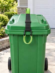 Outdoor Raccoon Trash Can Lock Strap, Double Claw Hook, 28-96 Gallon Adjustable Rust-Proof Coated Trash Can Elastic Rope Strap, Hook-Style, Heavy Duty Secure Lid Straps For Garbage Can, Yard, Garden, Camping, RV, BBQ, Patio, Farm, Campsite - Multicolor - View 6