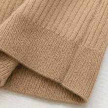 Tween Girl Tween Girl Knitted Sweater, Bow Decor, Ribbed Short Sleeve Pullover, Casual Campus Style Top For Autumn/Winter, 8-12 Years - Multicolor - View 5