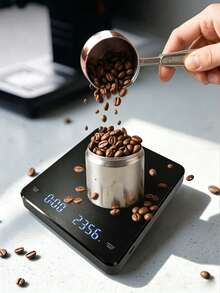 SEAGO LED Smart Pour-Over Coffee Electronic Scale, TYPE-C Fast Charging. Dual Display For Timer And Weight, Four-Corner Anti-Slip Pads, Stable And Non-Slip. 3kg Capacity, 0.1g Precision, Suitable For Pour-Over Coffee, Kitchen Baking, Ingredient Weighing, Multi-Function Food Kitchen Scale - Multicolor - View 2