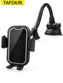 TAFDIUR 1pc ABS+Iron Alloy Material Gooseneck Press-To-Unlock Phone Holder With Gear Sound, Freely Bendable Suction Cup Car Phone Mount, Suitable For Dashboard Adsorption Installation, Freely Bendable, Stable And Anti-Shake, Locking Process With Gear Sound, Suitable For Driver Navigation/Music/Phone Call Scenarios - Multicolor - View 8
