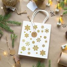 5pcs Winter Snowflake Glitter Stickers, Self-Adhesive Snowflake Decor, Christmas Scrapbooking Stickers, Suitable For Winter Envelopes, Gift Wrapping, Party Favors, Greeting Card DIY Crafts - Multicolor - View 6