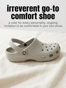 Crocs CLASSIC CLOG Women's Clogs Flexible Cushioned Lightweight Daily Weekend Beach 10001-1LM - Elephant - View 2