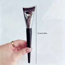 Makeup Brush Crescent Moon Foundation Brush Concealer Brush Curved Shape Precise Application No Smudging - Black - View 7