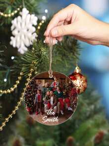 Personalized Photo Christmas Ornament - Customizable Photo Christmas Ornament, Customizable Photo Christmas Ornament, Text Christmas Tree Decoration, Christmas Decoration, Christmas Gift, Pet, Friend, Birthday Gift Customizable - Multicolor - View 8