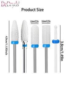 DeDryDS 5件組電動美甲修甲機套組，附旋轉鑽頭/磨頭，美甲與足部護理工具 - 彩色 - 查看 5