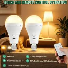 1/2pcs Smart Remote Control LED Bulb, Large Capacity Battery, Ultra Long Battery Life, With Remote Control, Rechargeable LED Bulb, Detachable, Ambient Light, Table Lamp, Wall Lamp, Ice Hockey Light, Emergency Light, 3 Color Lights, USB Charging LED Bulb With Hook - Portable High Brightness, Suitable For Bedroom, Living Room, Compatible With Remote Control, Suitable For Various Lamps, Outdoor, Camping, Multiple Colors And White Adjustable - Various - View 11