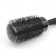 Round Brush Black Heat Conduction Hairbrush Comb For Home Salon Hair Design For Man Woman Blow Drying Curling - Black - View 6