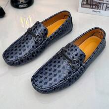 Fashionable Men's Loafers, Rubber Outsole, Non-Slip, Slip-On, Suitable For Weddings, Parties And Other Occasions, Men's Loafers - Dark Blue - View 1