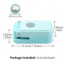 Stamp Circle Paper Punch, Suitable For Junk Journal And Scrapbooking, 1 Inch Nested Wavy Circle Lever Punch, Precise Alignment Hollow Design, For Card Making Crafts - A - View 20