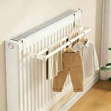 Thickened Metal Double-Bar Radiator Drying Rack, Radiator Towel Rack, Space-Saving, Wall-Mounted Radiator Drying Rack, Suitable For Clothes, Towels, Fits Most Radiators - Multicolor - View 3