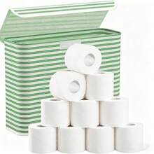 22L Toilet Paper Storage Rack, Holds 9-12 Rolls, Foldable Fabric Toilet Paper Basket With Lid, Bathroom Paper Towel Organizer, Toilet Paper, Towels And Toiletries, Gray, Toilet Paper Storage Container - Multicolor - View 9
