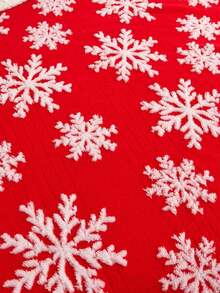 1 buah Selimut Natal Motif Salju 3D Merah, Selimut Bulu Tebal Dua Lapis Hangat, Selimut Lembut dan Nyaman dengan Pola Cetak, Cocok untuk Dekorasi Rumah, Tempat Tidur, Sofa, Kantor, Dekorasi Kamar, Asrama, Dapat Dicuci dengan Mesin - Red and White - View 5